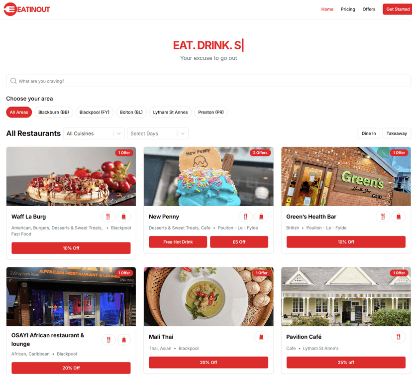 Eatinout - Restaurant Deals Platform